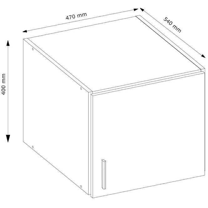 Schrankaufsatz Snow 47cm Weiß