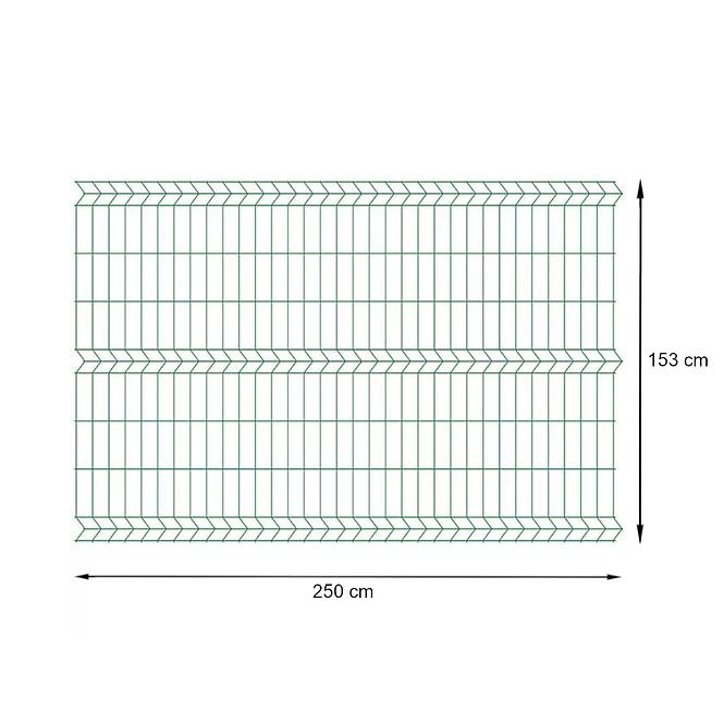 Einstabmattenzaun 3D light 250x153cm 7041021