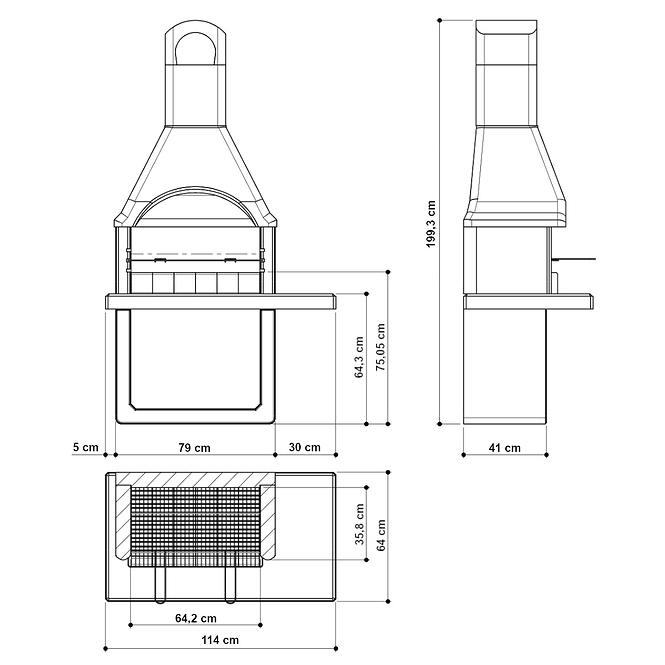 Betongrill Milano new 050170