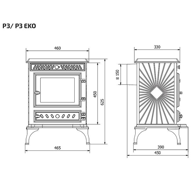 Kaminofen P3 6kW