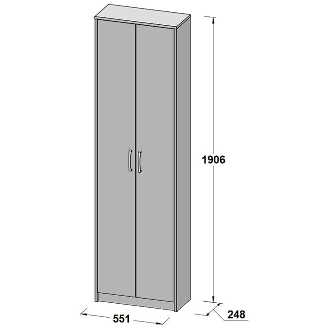 Garderobe Niko 135cm Eiche Sonoma