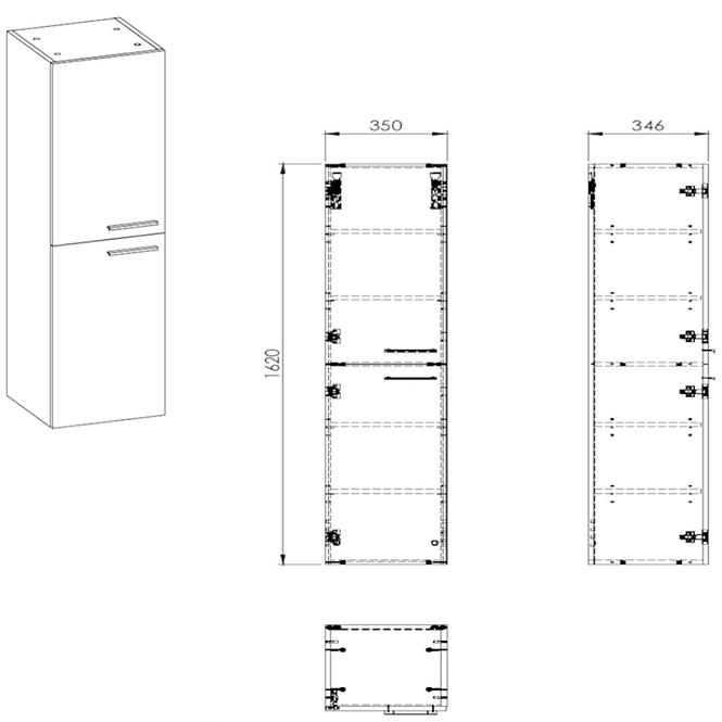 Hochschrank Royal 35 2d anthracite dsm