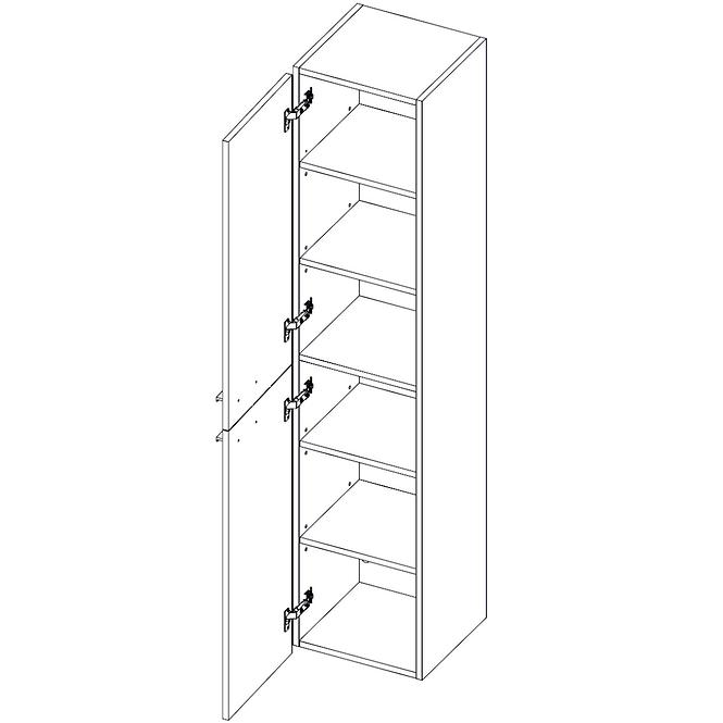 Hochschrank Royal 35 2d white dsm