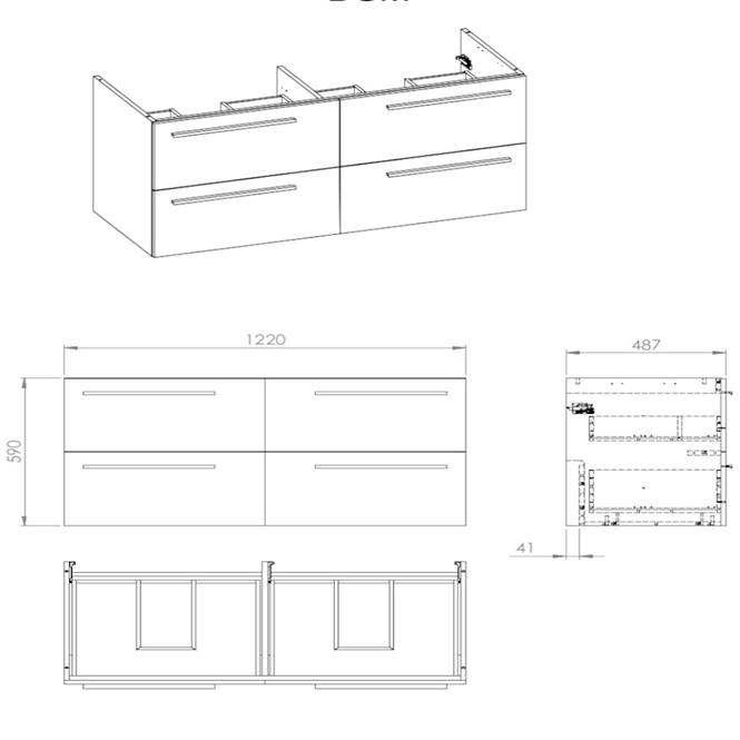 Schrank Royal 120 4s white dsm