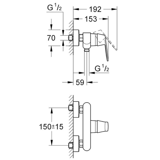 Duscharmatur Grohe Eurosmart Cosmopolitan 32837000