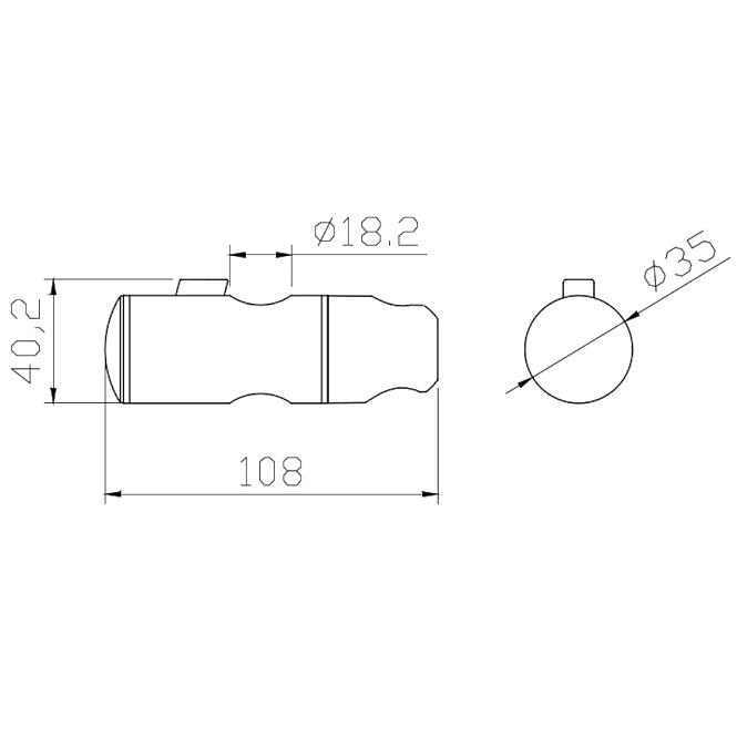 Schiebehalter für Duschkopf 18mm