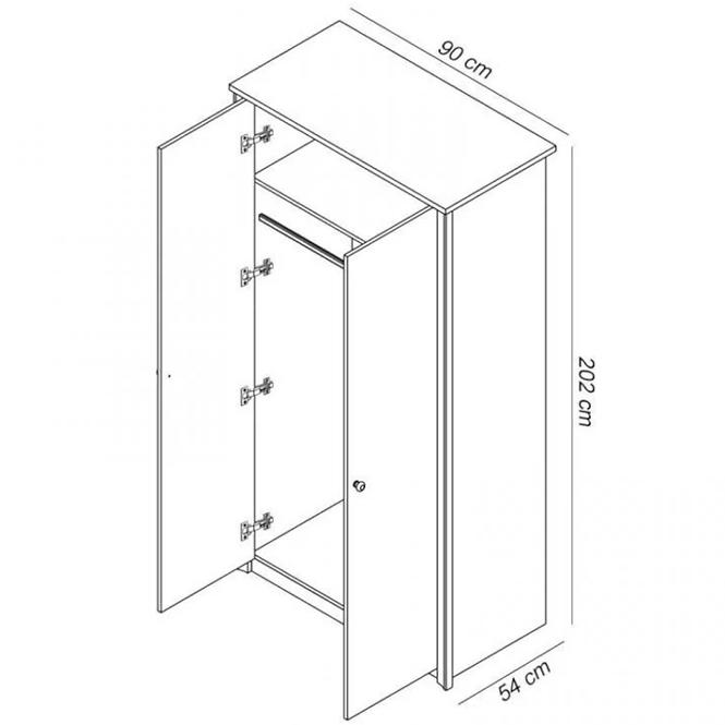 Schrank Finezja 90cm Eiche Sonoma