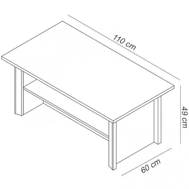 Couchtisch Finezja 110cm Eiche Sonoma