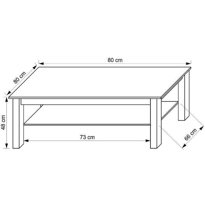 Couchtisch Cezar 80cm Eiche Sonoma