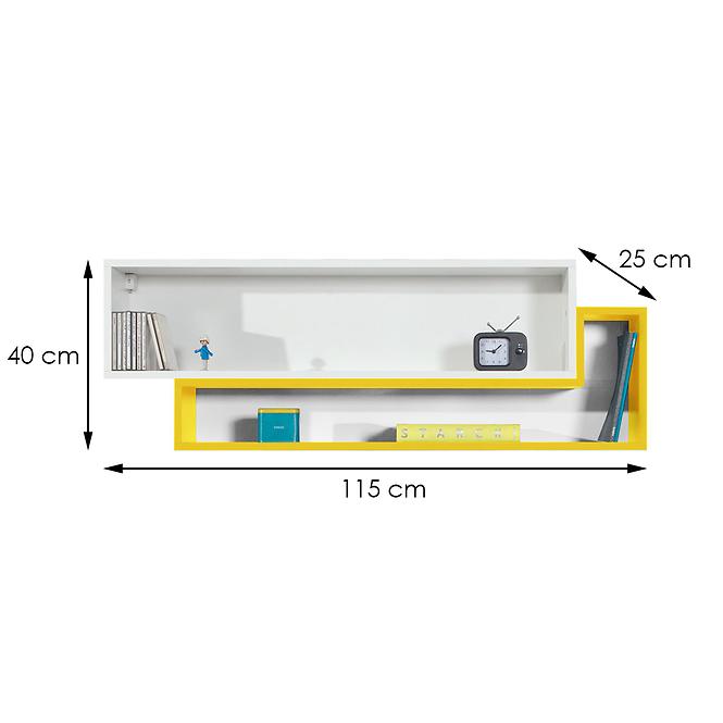 Hängeschränke Mobi 115cm Weiß/Gelb