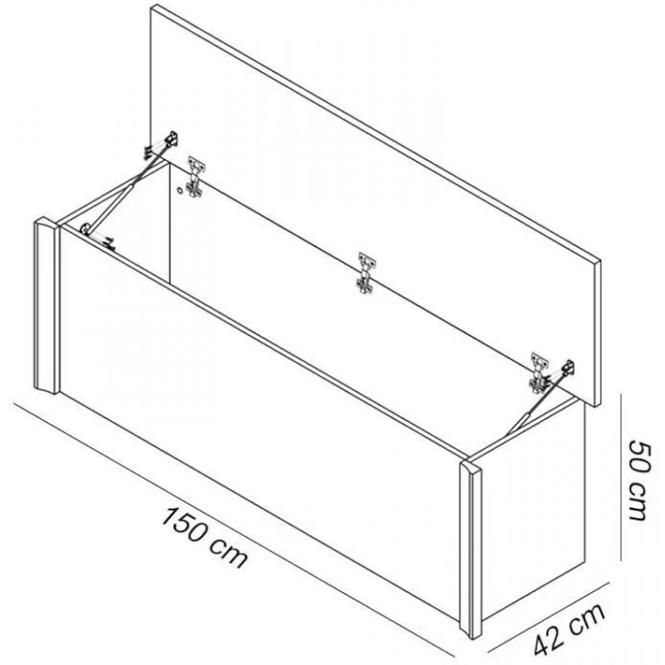 Bettkasten Finezja 150cm Eiche Sonoma