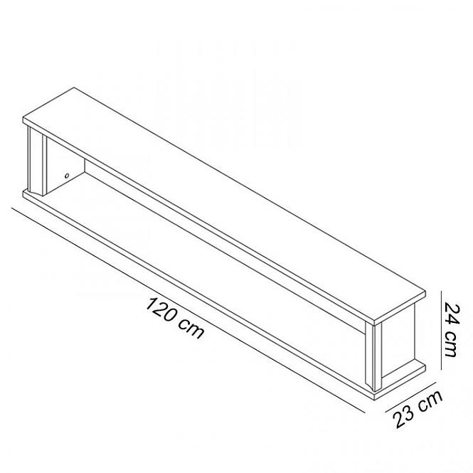 Regal Finezja 120cm Eiche Sonoma