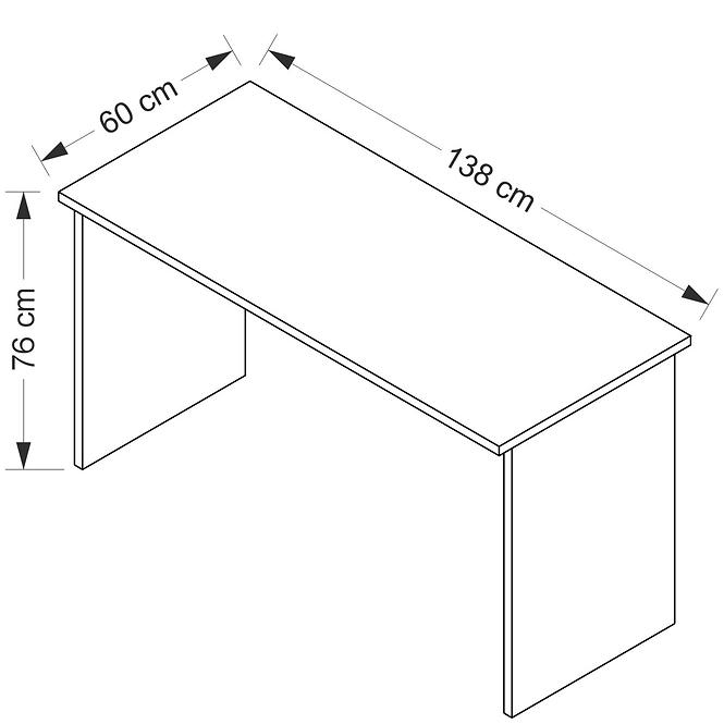 Schreibtisch Zonda 138cm Weiß/Grau