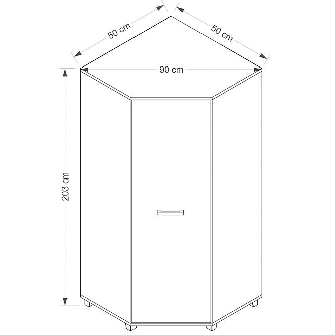 Schrank Maximus 90cm Weiß