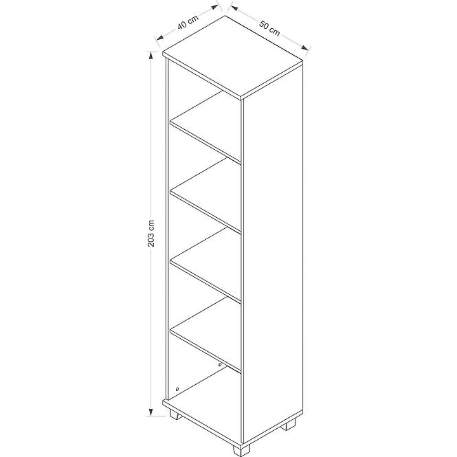 Regal Maximus 50cm Weiß