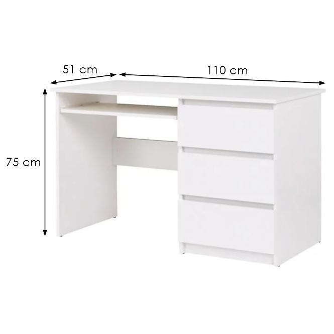 Schreibtisch Cosmo 110cm Weiß