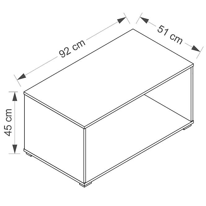 Couchtisch Cosmo 92cm Weiß