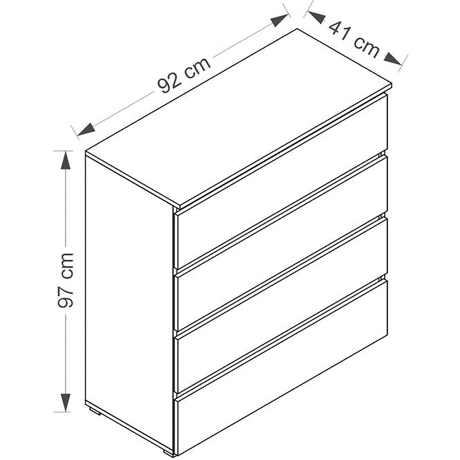 Kommode Cosmo 92cm Eiche Riviera