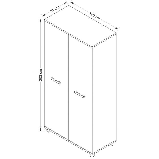 Schrank Maximus 100cm Wenge