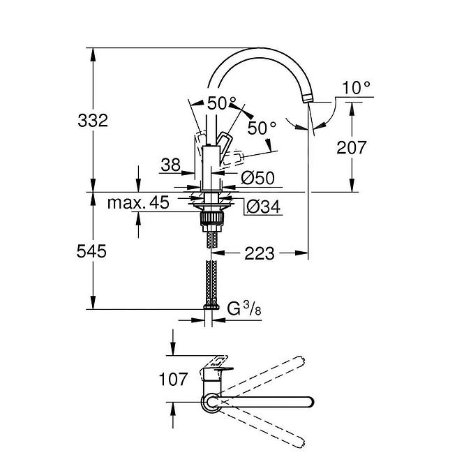 Spültischarmatur Bau Loop 31368000