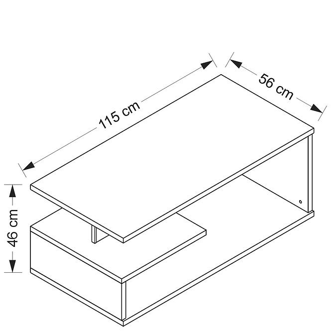 Couchtisch Zonda 115cm Grau