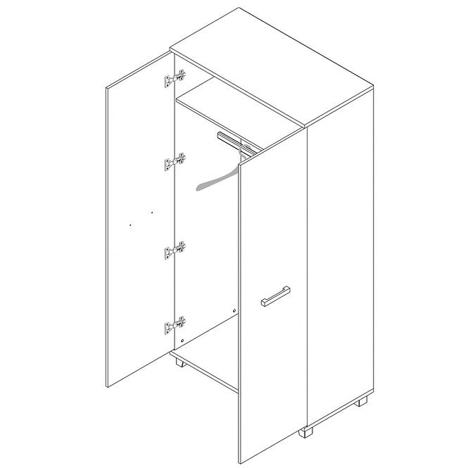 Schrank Maximus 100cm Weiß