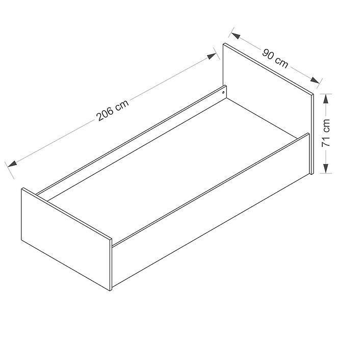 Bett Maximus 90cm Weiß