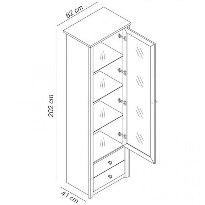 System Finezja 62cm Eiche Sonoma