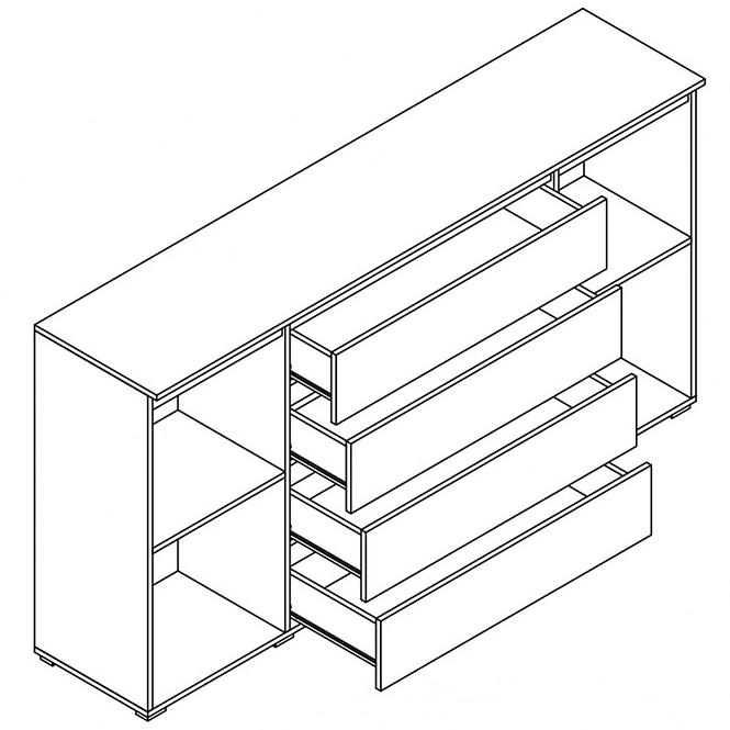 Kommode Cosmo 184cm Eiche Sonoma