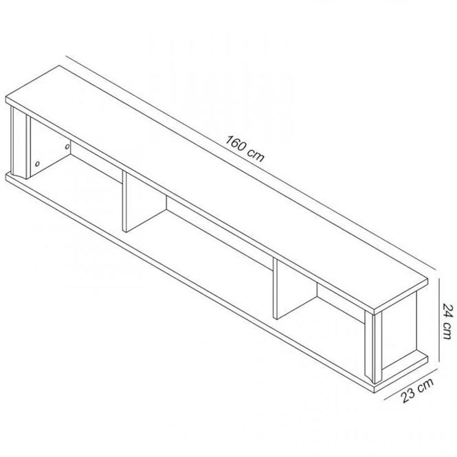 Regal Finezja 160cm Eiche Sonoma Schokolade