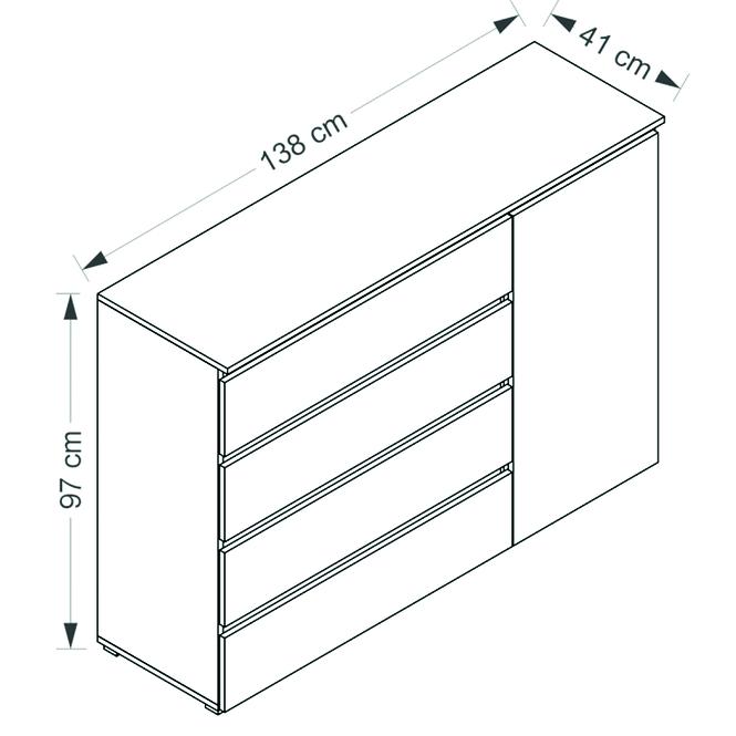 Kommode Cosmo 138cm Eiche Sonoma