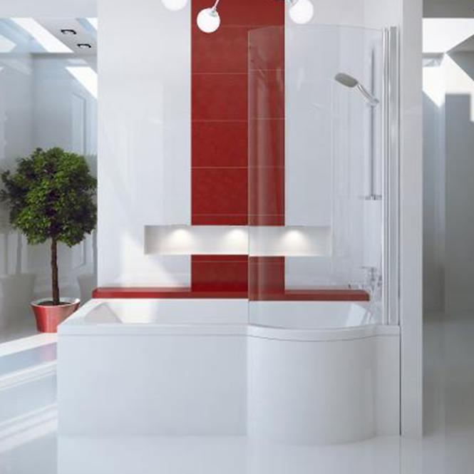 Badewanne Inspiro 150/70 L + Badewannenfaltwand