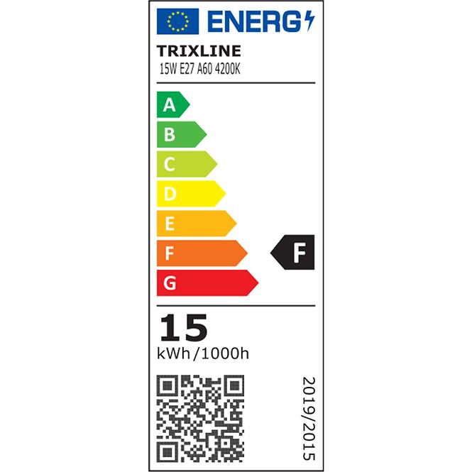 Glühbirne BC 15W TR LED E27 A60 4200K Trixline