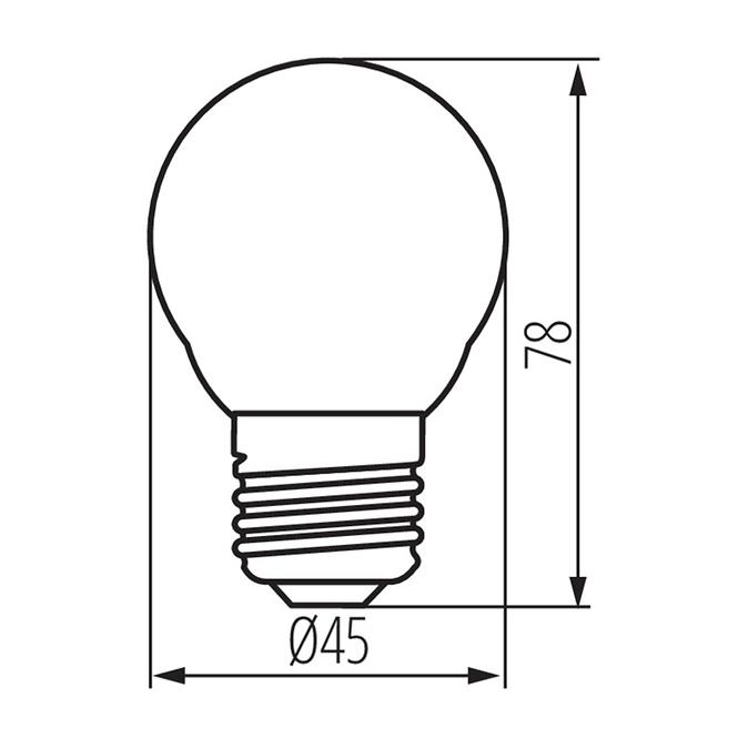 Glühbirne BC 6W TR LED E14 G45 4200K Trixline