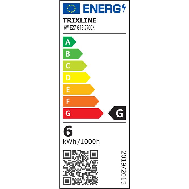 Glühbirne BC 6W TR LED E27 G45 2700K Trixline