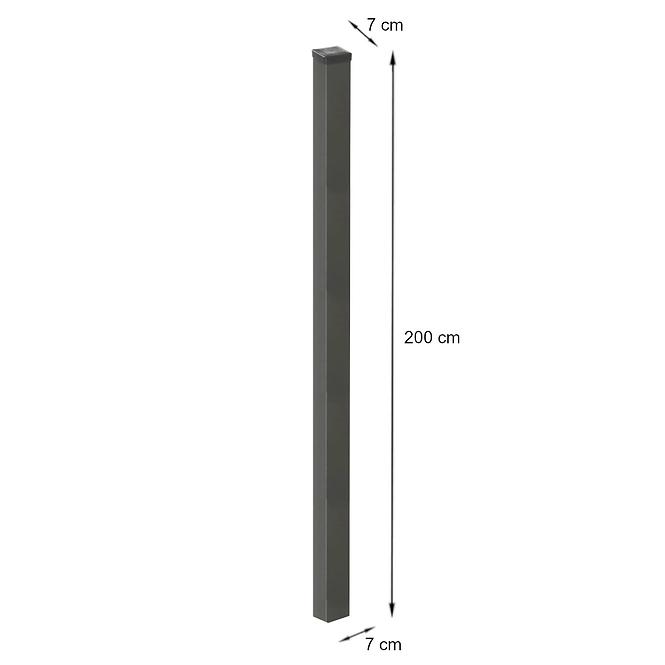 Pfosten 70X70 ZN+RAL7016