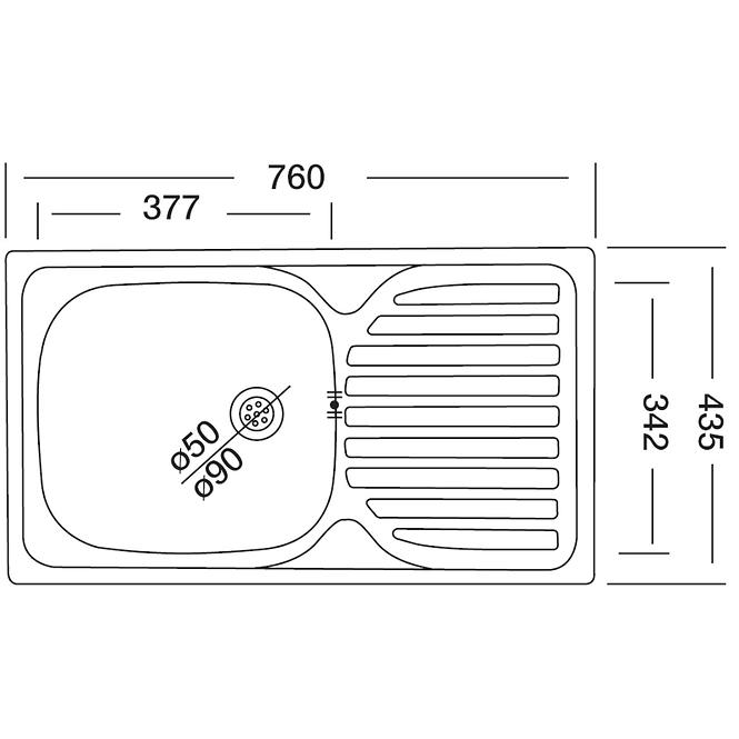 Spüle N-140 1K 435/760