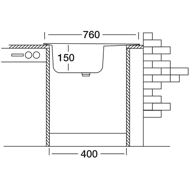 Spüle N-140 1K 435/760