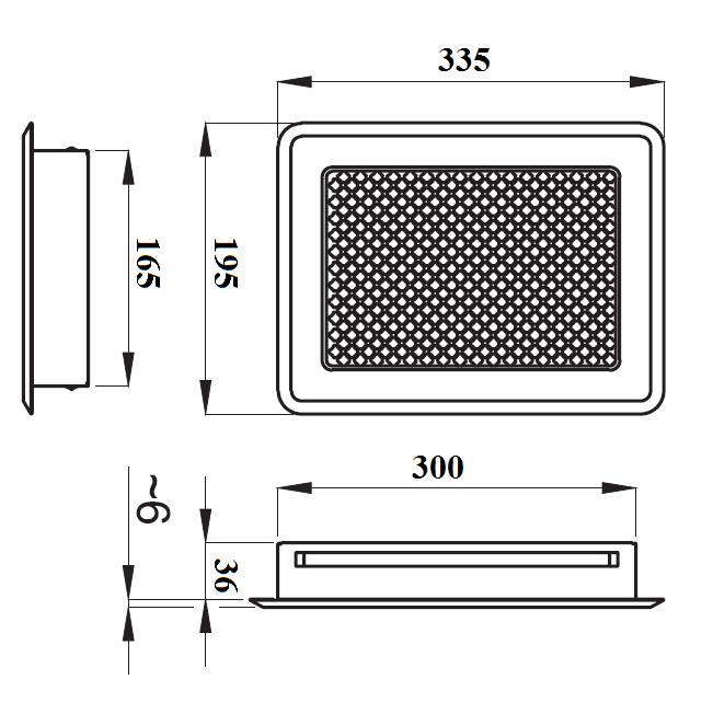 Kamingitter K4-ML-ASR antikes Silber 195x335