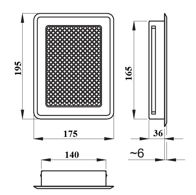 Kamingitter KZ2 antikes Silber 175x195