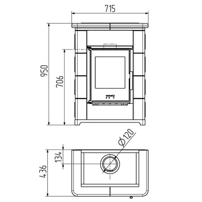 Kaminofen Primo Ceramica 7kW