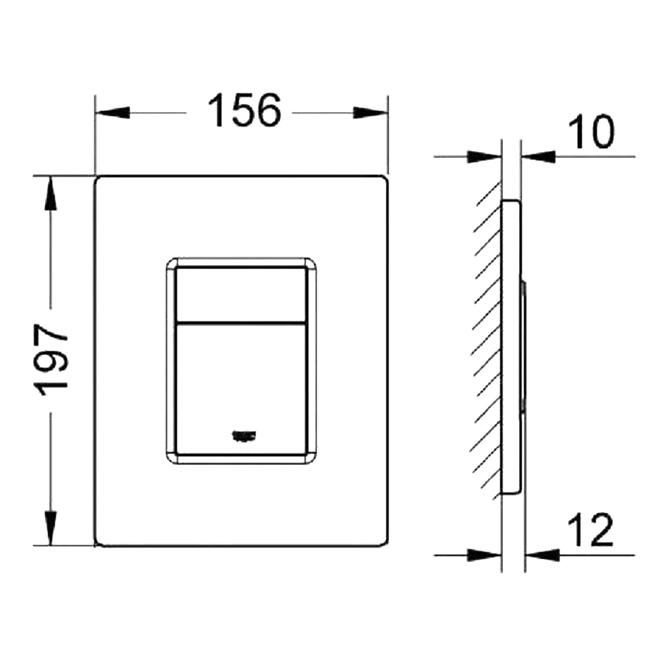 Unterputzspülkasten Rapid 38772001 + Betätigungsplatte