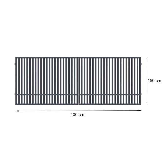 Doppeltor Agat 150x400cm W01372