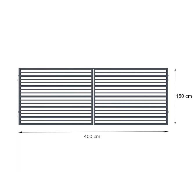 Doppeltor Rubin 150x400cm W01345