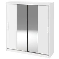 Schrank Ola 200cm Weiß/Spiegel