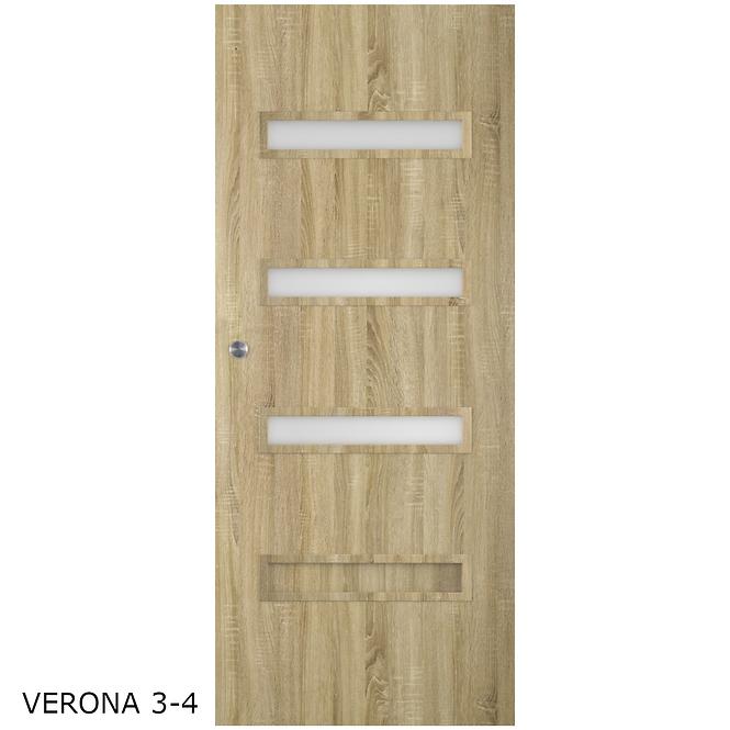 Schiebetür Verona 4*4 80L Eiche silber