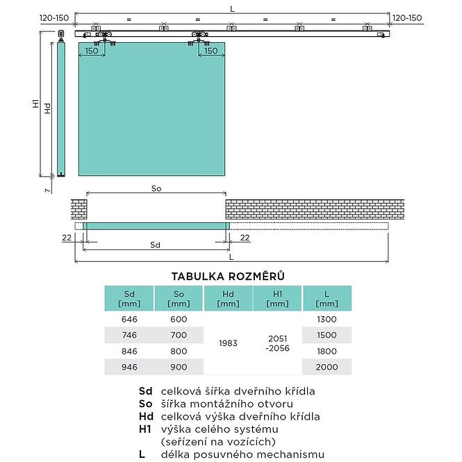 Schiebetür Standard 01 70L Eiche silber