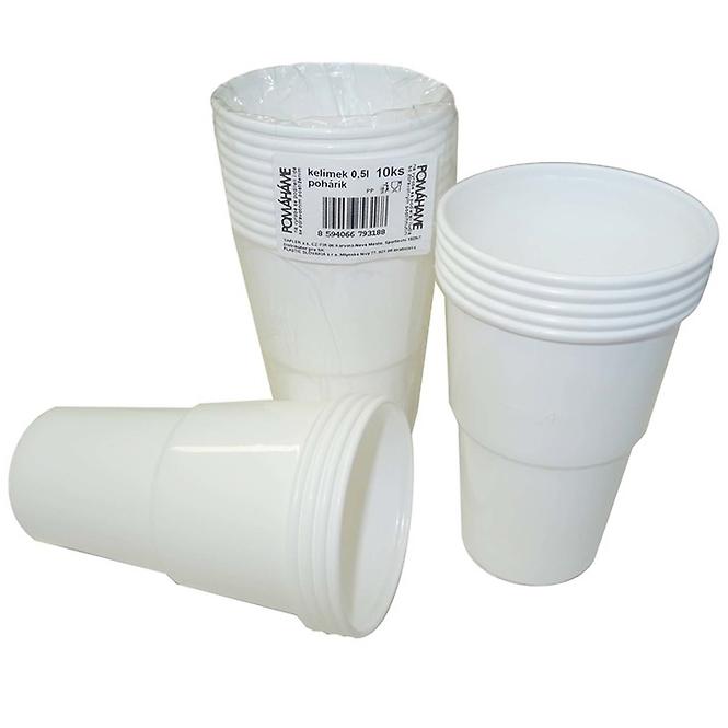 Becher 500ml weiß 10St.