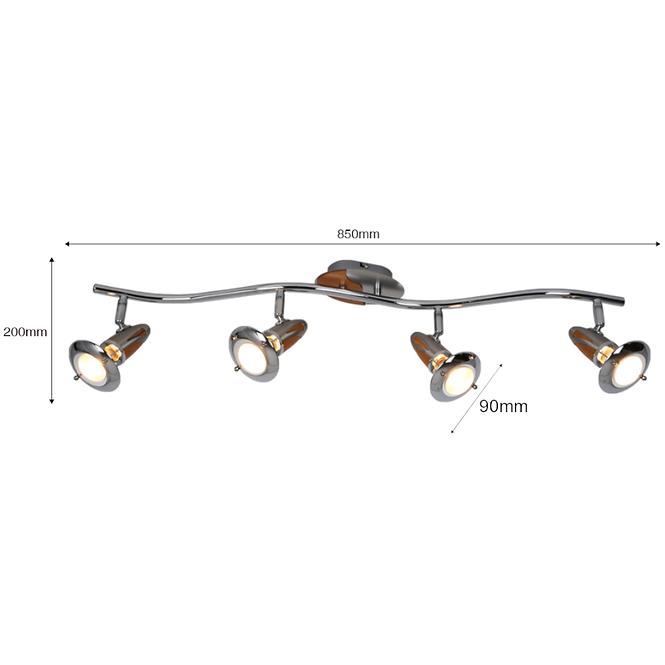 Leuchte R5026b-4s Satin-Chrom