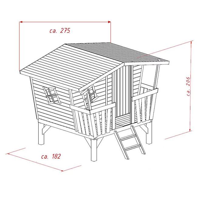 Kindergartenhaus CRAZY 275x182x206 cm